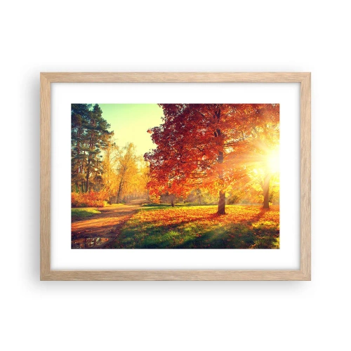 Poster in light oak frame - Ginger Is Beautiful - 40x30 cm