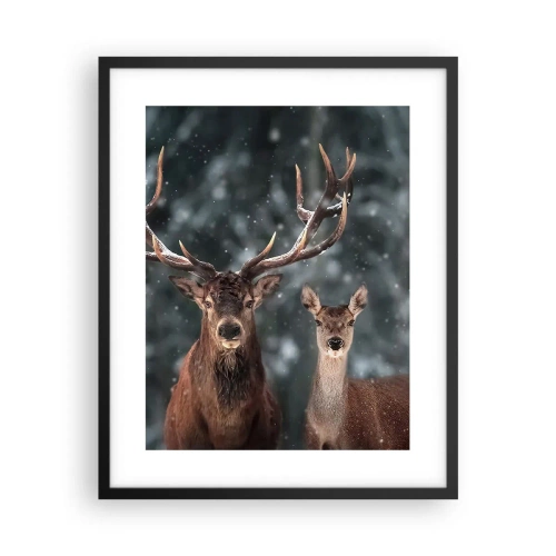 Poster in black frame - Master of the Forest with His Wife - 40x50 cm