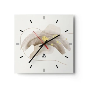 Wall clock - Clock on glass - Encountered in Space - 40x40 cm