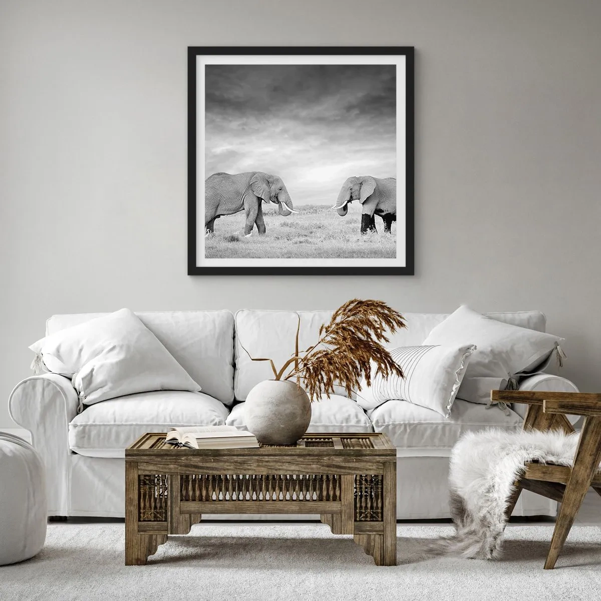 Poster in black frame - Grey Is Beautiful - 30x30 cm