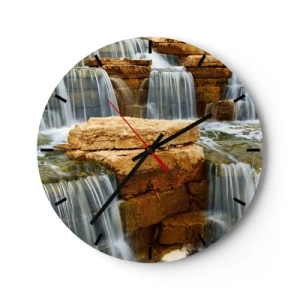 Wall clock - Clock on glass - Stairway to Heaven - 40x40 cm