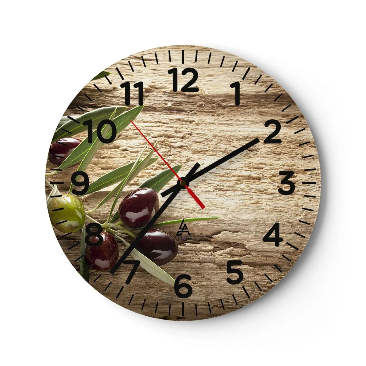 Wall clock - Clock on glass - Straight from Nature - 40x40 cm