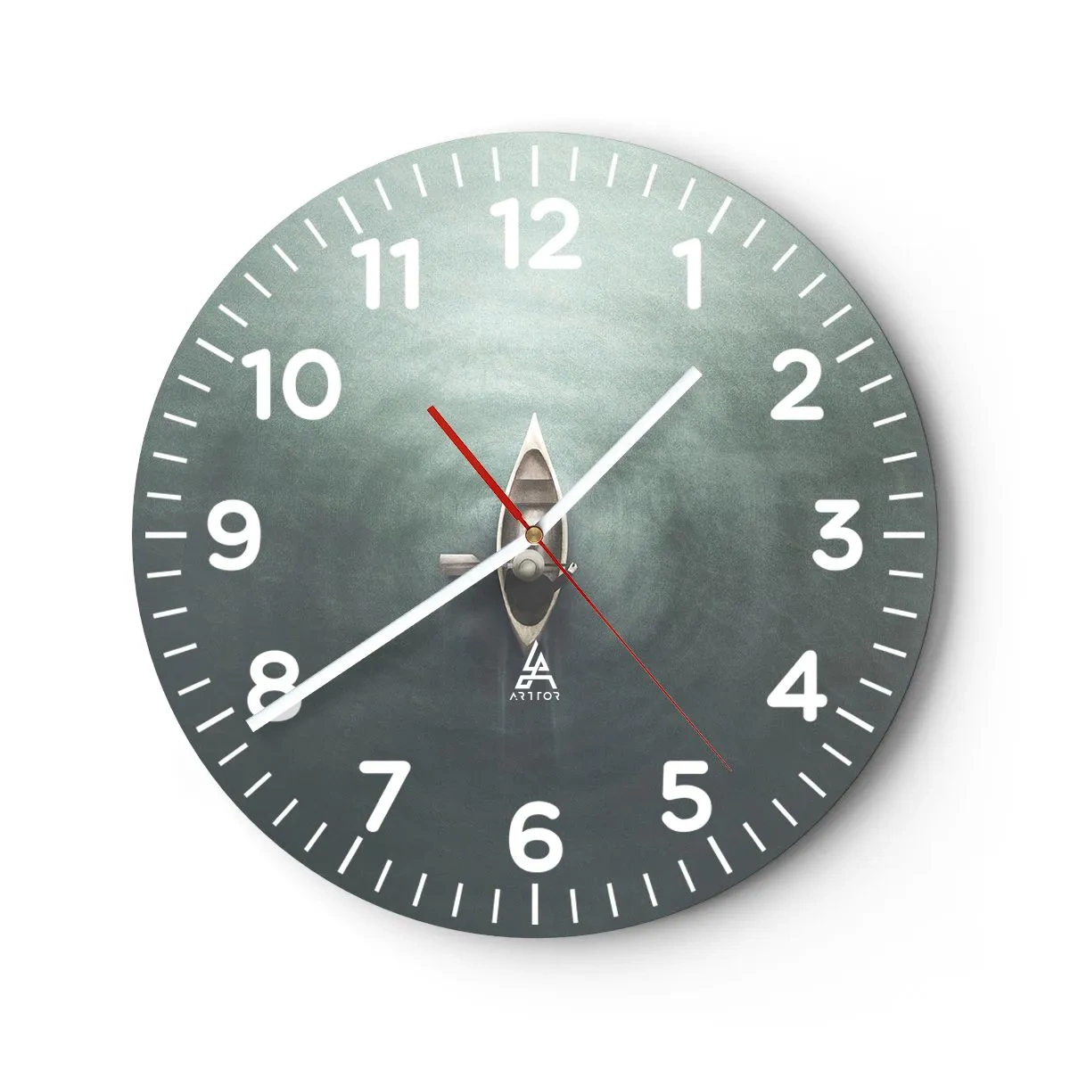 Wall clock - Clock on glass - Through Moon Lake - 30x30 cm
