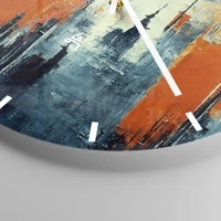 Clock face with lines