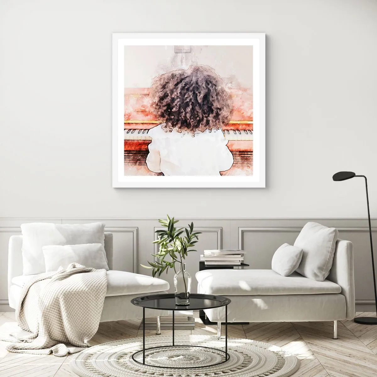 Poster in white frmae - In a New World - 40x40 cm