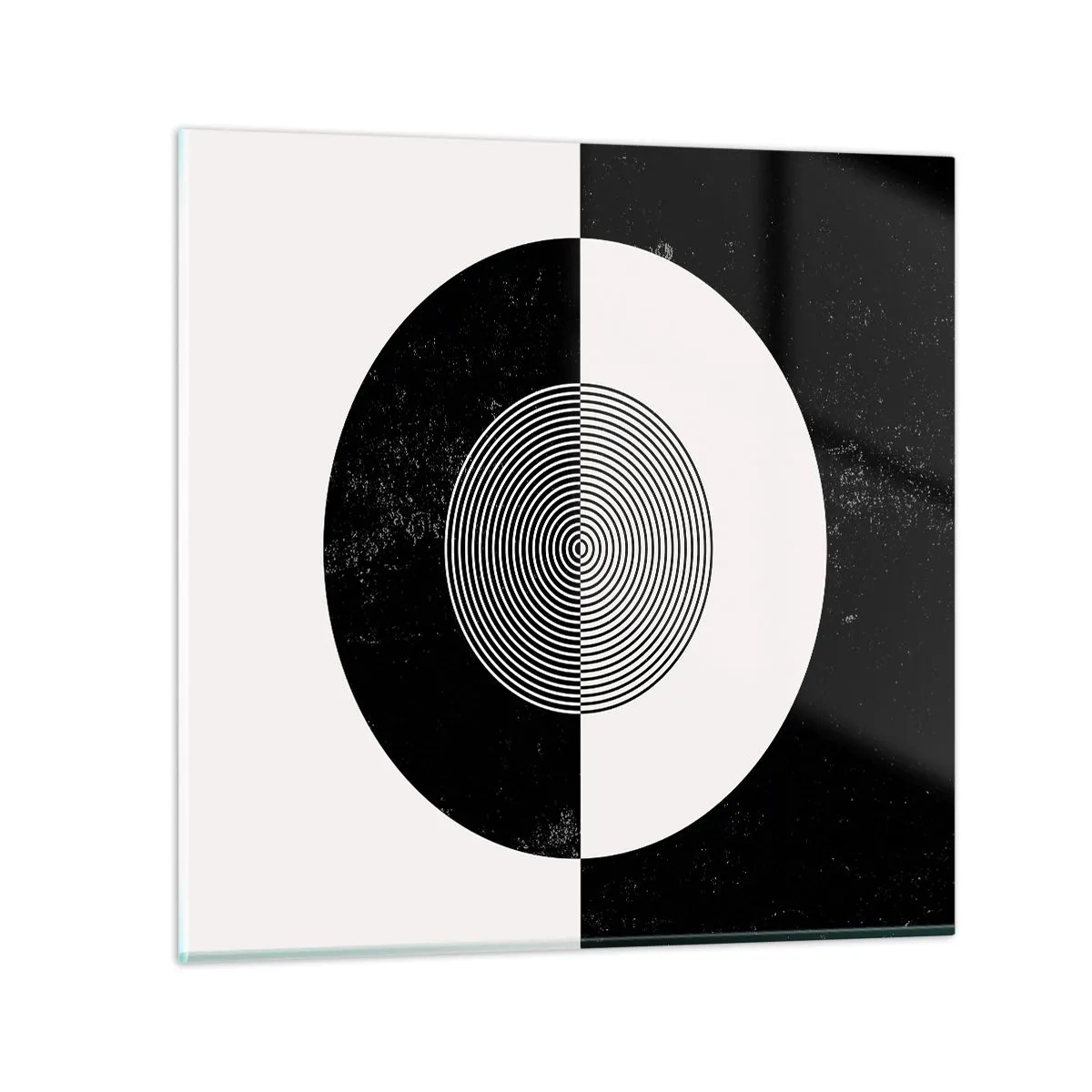 Glass picture - Harmony in Black and White - 30x30 cm