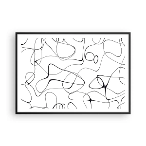 Poster in black frame - Life Paths, Trails of Fortune - 100x70 cm