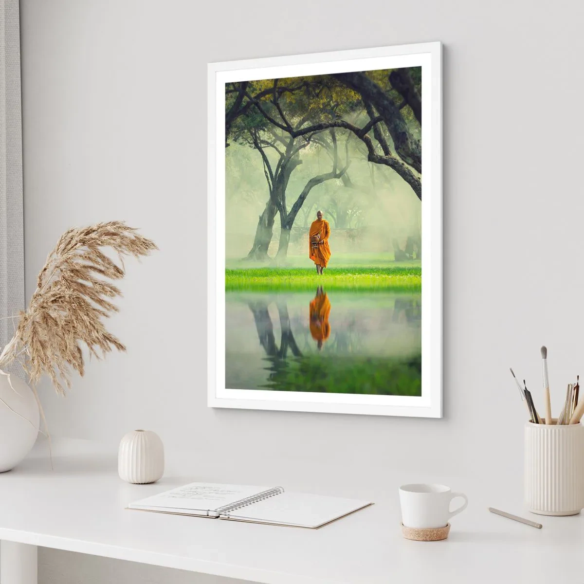 Poster in white frmae - On the Way to Enlightenment - 50x70 cm