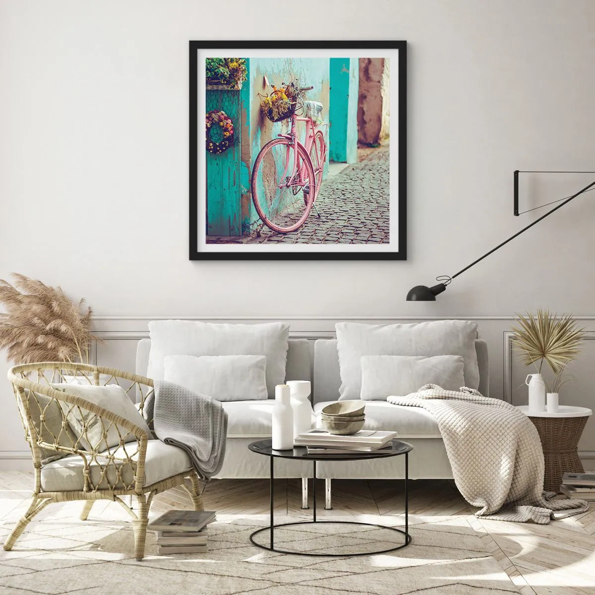 Poster in black frame - Be Right Back - 40x40 cm