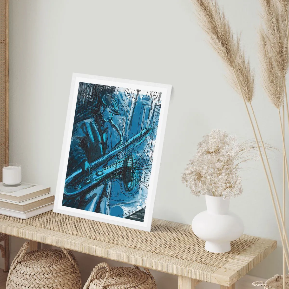 Poster in white frmae - City Rhapsody - 61x91 cm