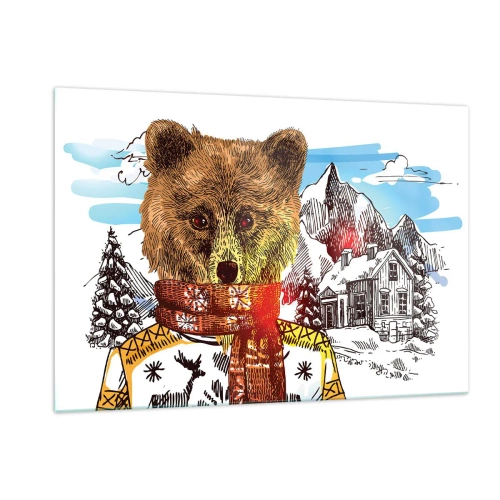 Glass picture - Little Bear's Hut - 120x80 cm