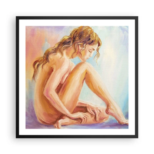 Poster in black frame - Nude of Youth - 60x60 cm