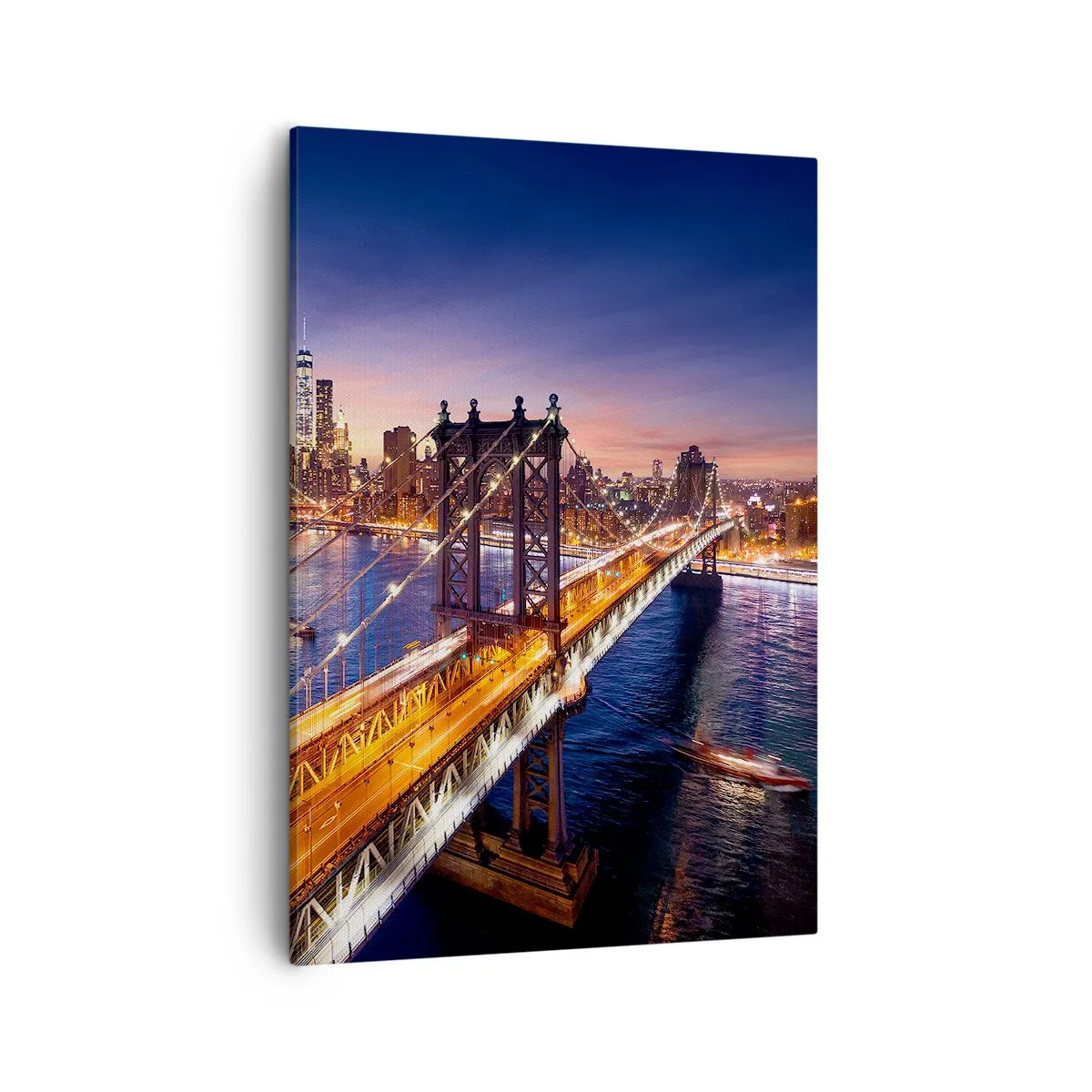 Canvas picture - Down the Illuminated Bridge - 50x70 cm