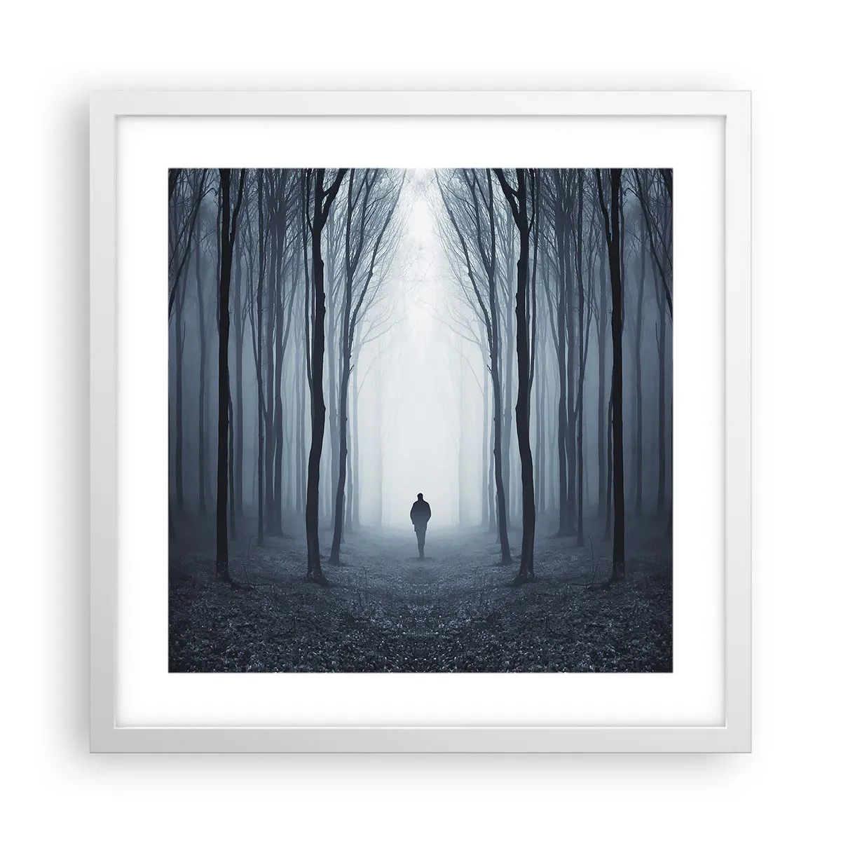Poster in white frmae - And Everything is Straight and Bright - 40x40 cm