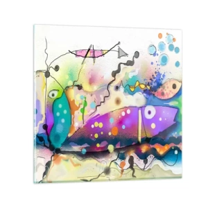 Glass picture - No Words! - 30x30 cm