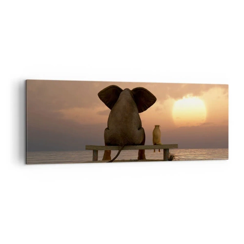 Canvas picture - It Feels Good to Be Quiet Together - 140x50 cm