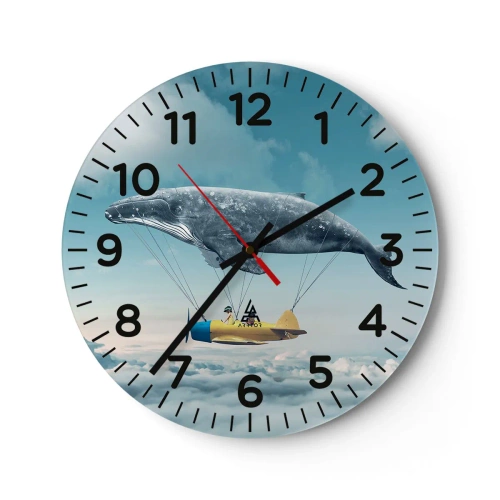 Wall clock - Clock on glass - Why Not? - 30x30 cm