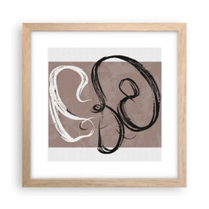 Poster in light oak frame - Composition -In Search of Completeness - 30x30 cm