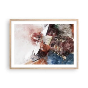 Poster in light oak frame - And What do You Think? - 70x50 cm