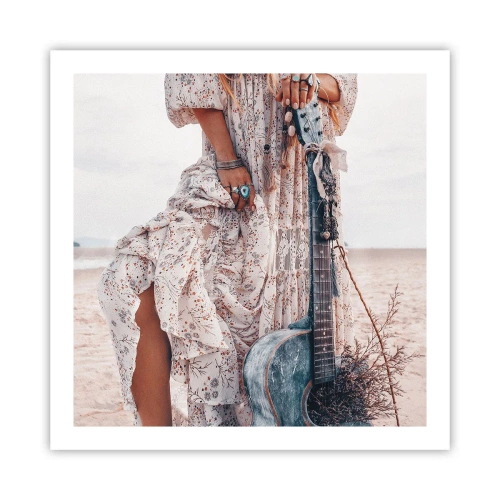 Poster - Flower Chidlren on their Way - 60x60 cm