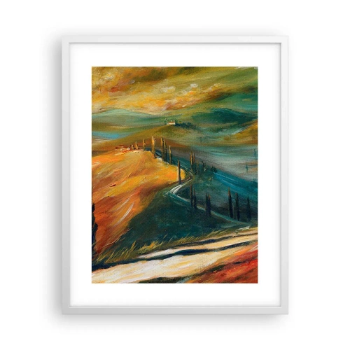 Poster in white frmae - Tuscan Landscape - 40x50 cm
