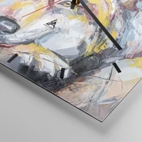 Clock face with lines