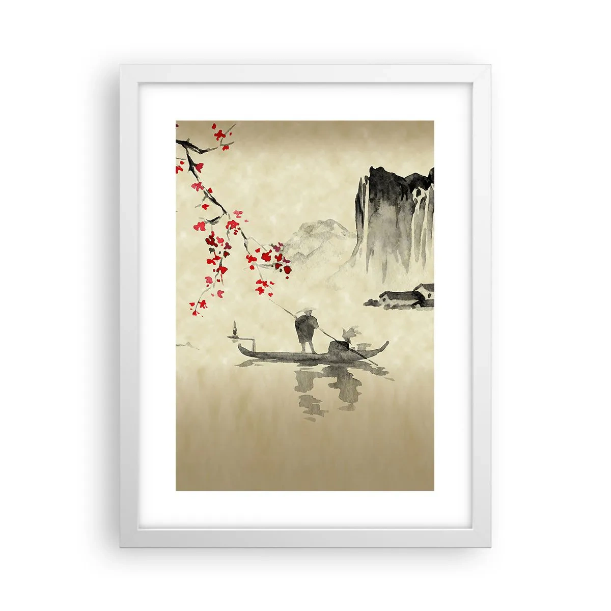 Poster in white frmae - In Cherry Blossom Country - 30x40 cm