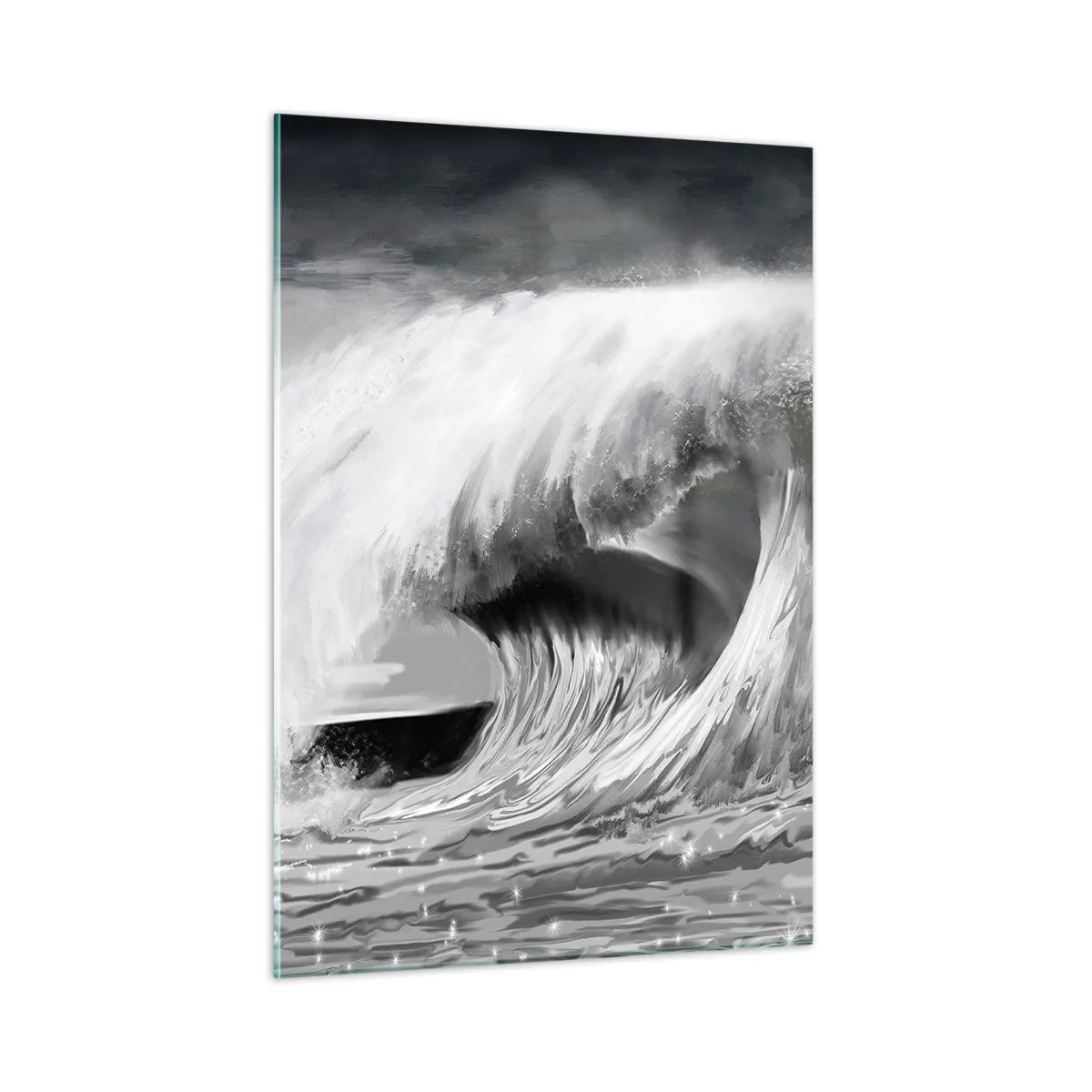 Glass picture - Wrath of the Ocean - 50x70 cm