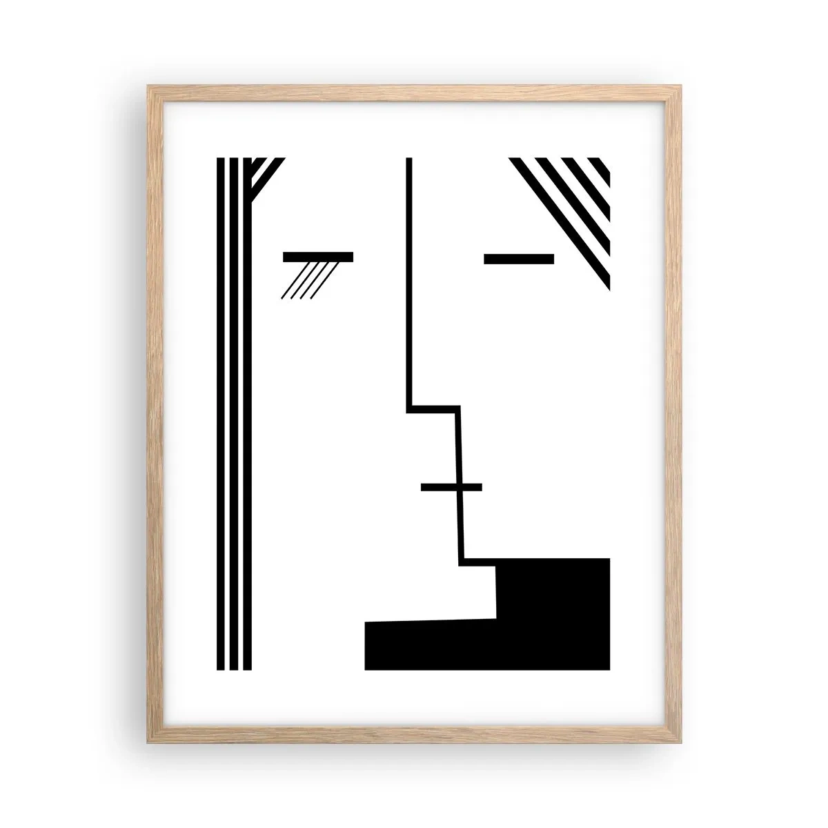 Poster in light oak frame - Simply a Kiss - 40x50 cm