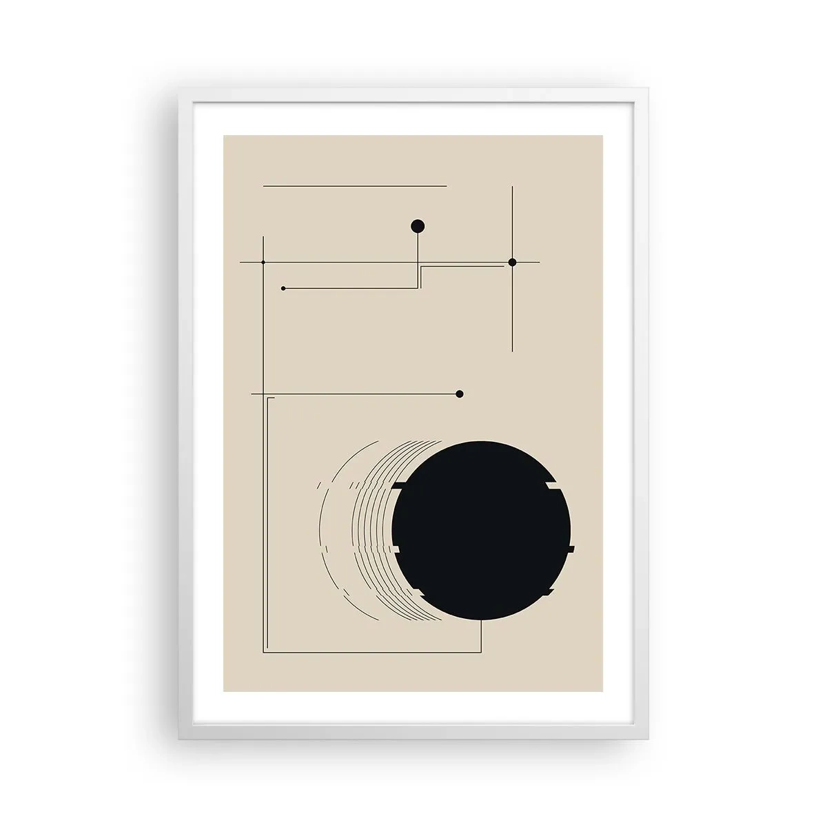 Poster in white frmae - Springy and Dynamic Composition - 50x70 cm