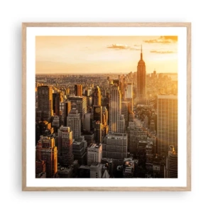 Poster in light oak frame - Growing in the Sun - 60x60 cm