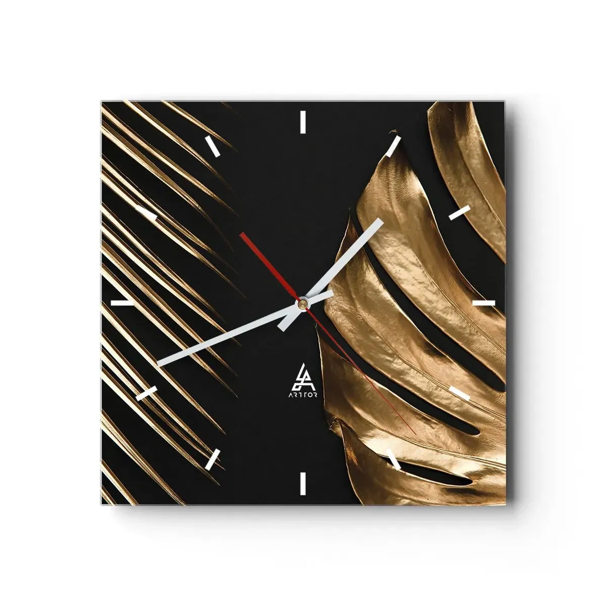 Wall clock - Clock on glass - Different but Equally Exepnsive - 30x30 cm