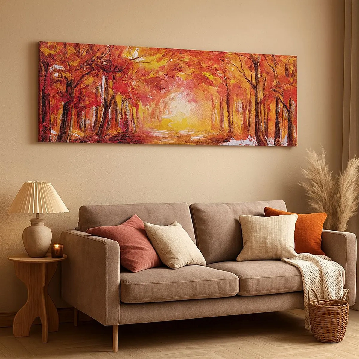 Canvas picture - Copper Forest - 100x40 cm