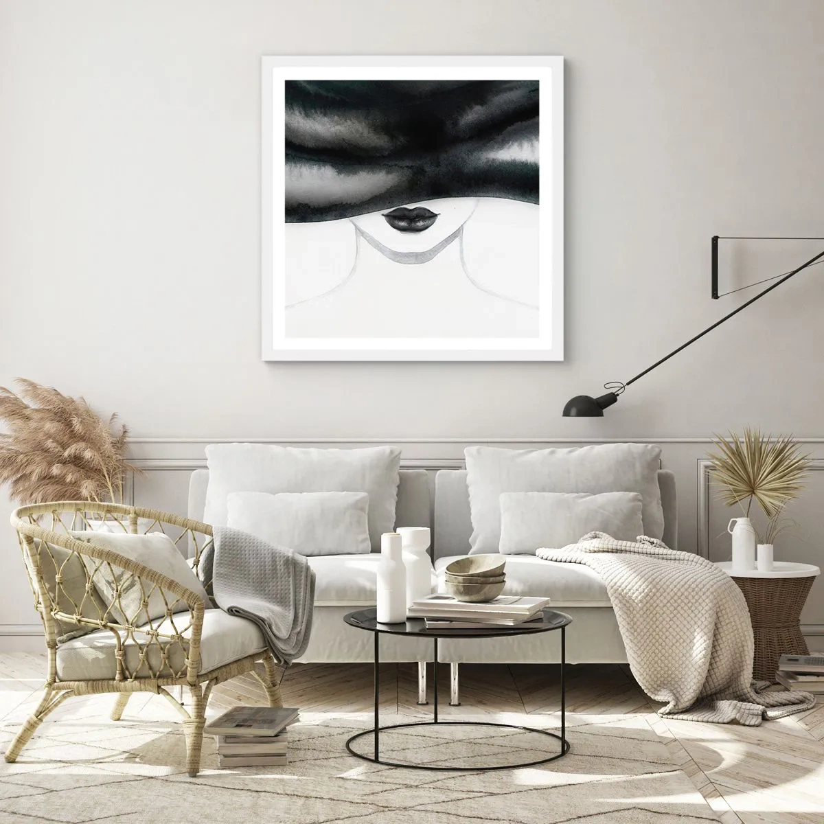 Poster in white frmae - Sensual Secret - 40x40 cm