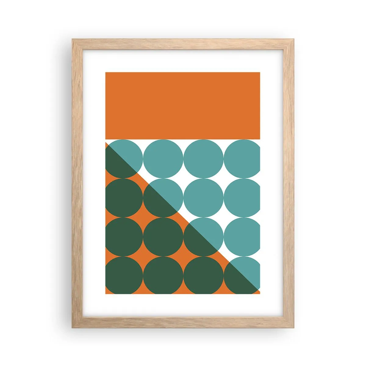 Poster in light oak frame - Upwards and Diagonally - 30x40 cm