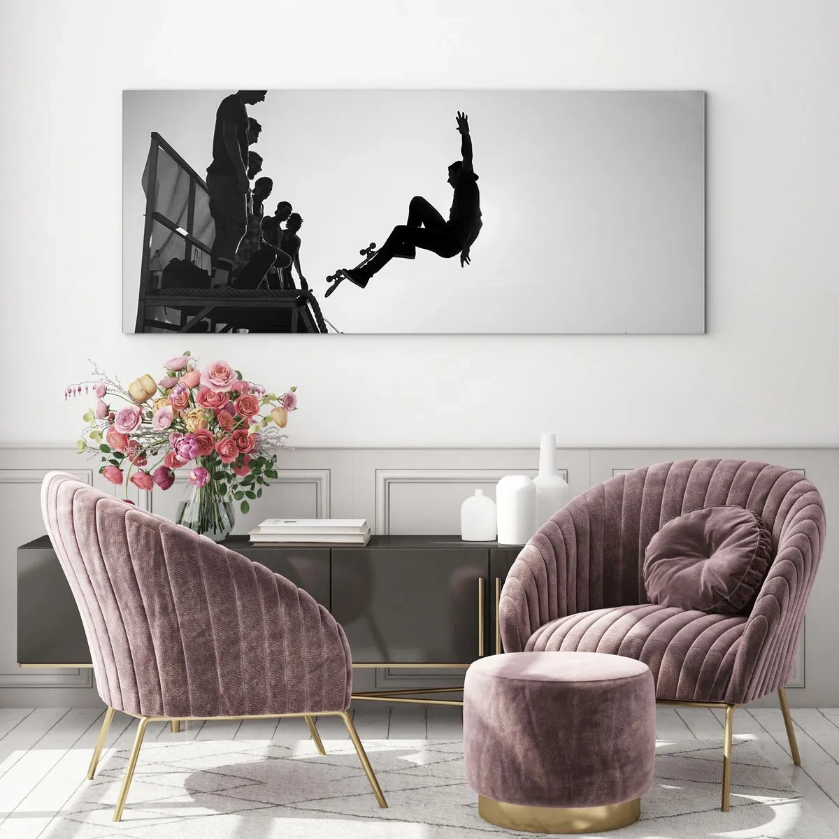 Glass picture - Heroes and Spectators - 140x50 cm