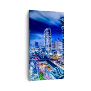 Canvas picture - Rhythms of a City by Night - 55x100 cm
