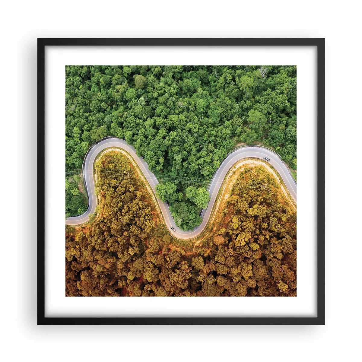 Poster in black frame - Borders and Breakthroughs - 50x50 cm