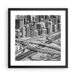 Poster in black frame - Dubai - Impossible City - 40x40 cm
