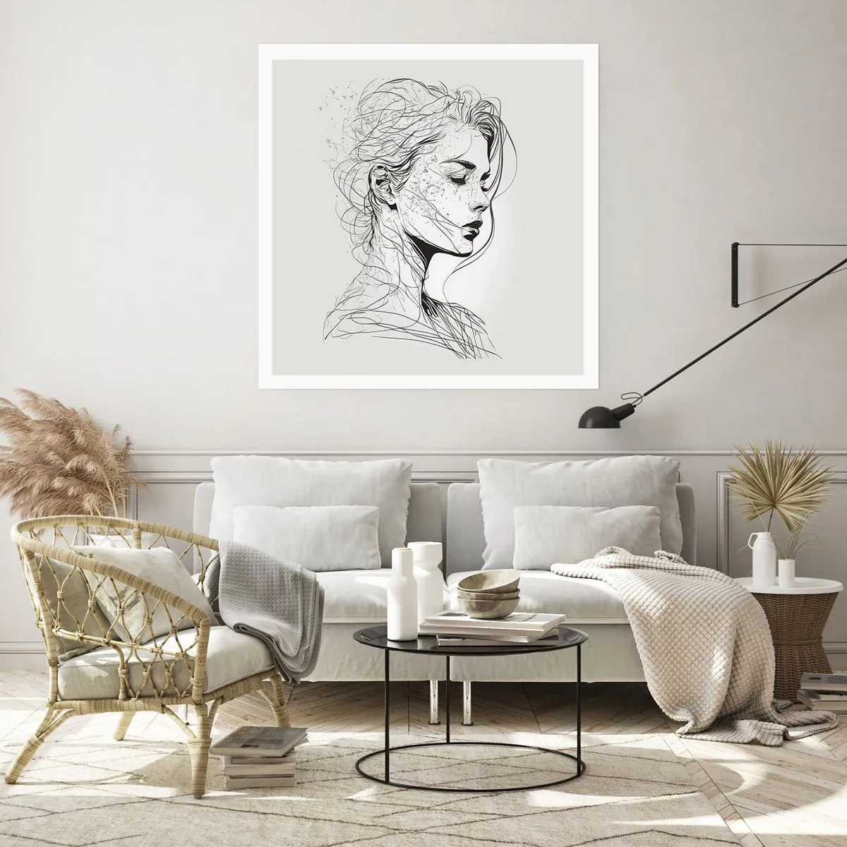 Poster - Portrait in Thoughts - 60x60 cm