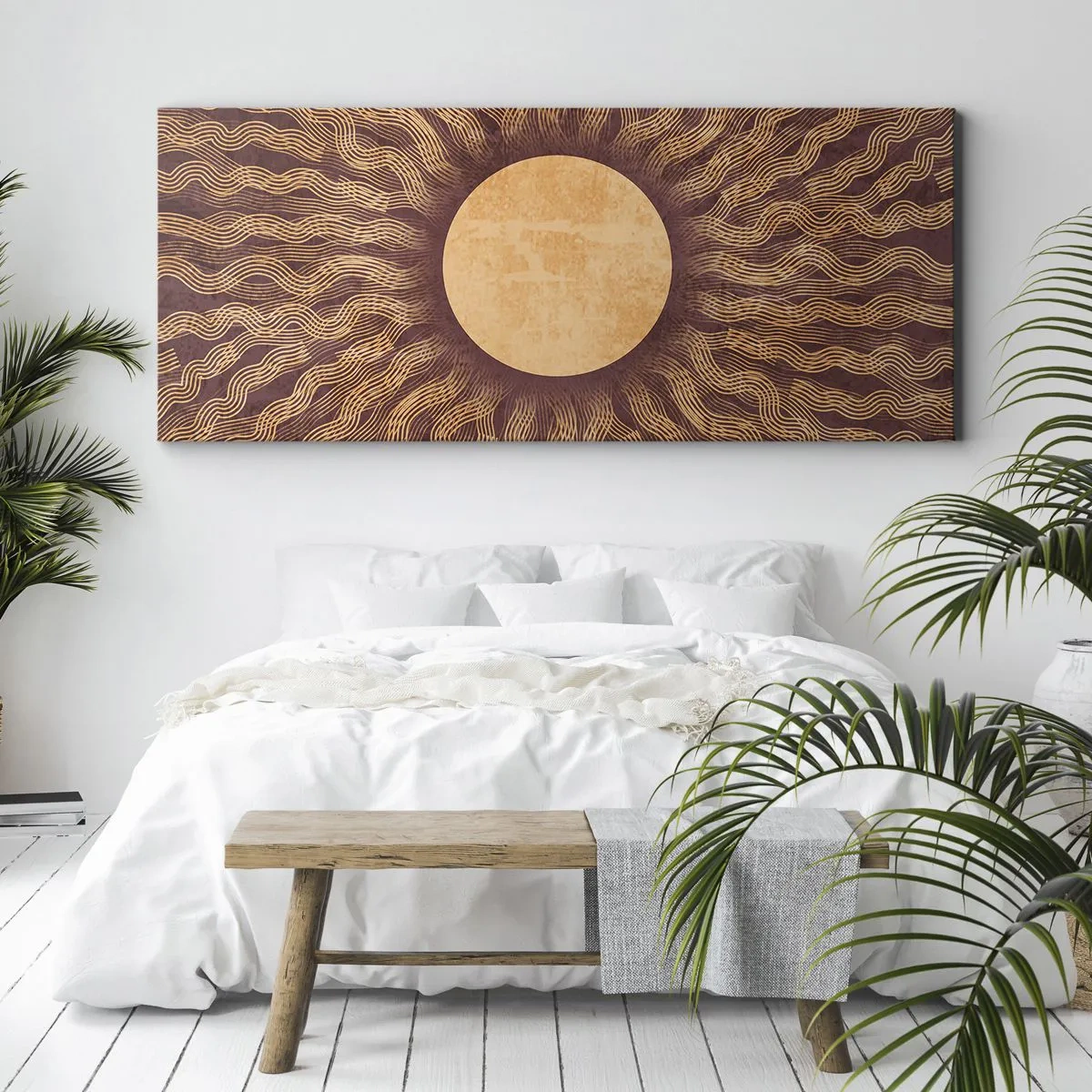 Canvas picture - Sun Icon - 140x50 cm