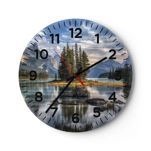 Wall clock - Clock on glass - By Big and Clear Waters - 40x40 cm