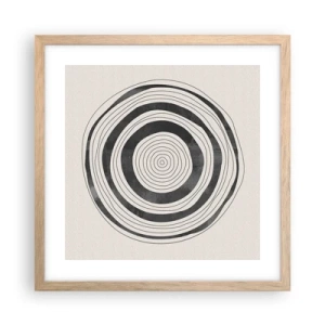 Poster in light oak frame - Important What's in Between - 40x40 cm