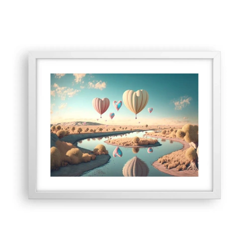 Poster in white frmae - Love Lifts You up - 40x30 cm