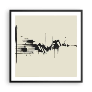 Poster in black frame - Hasty Abstract - 60x60 cm