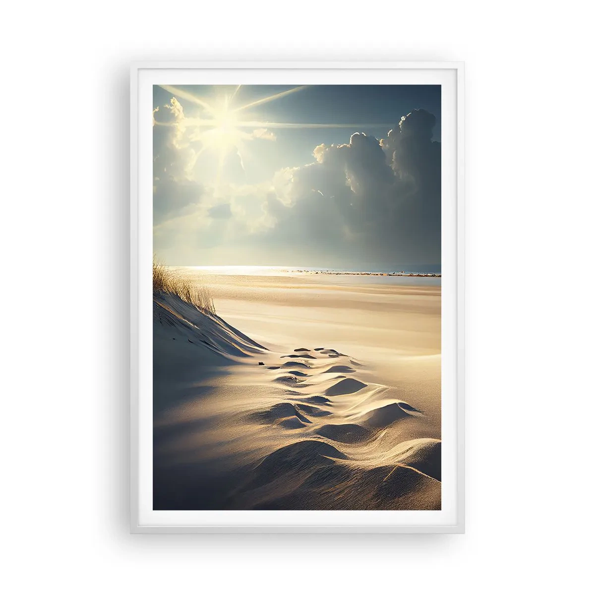 Poster in white frmae - Calming Landscape - 70x100 cm