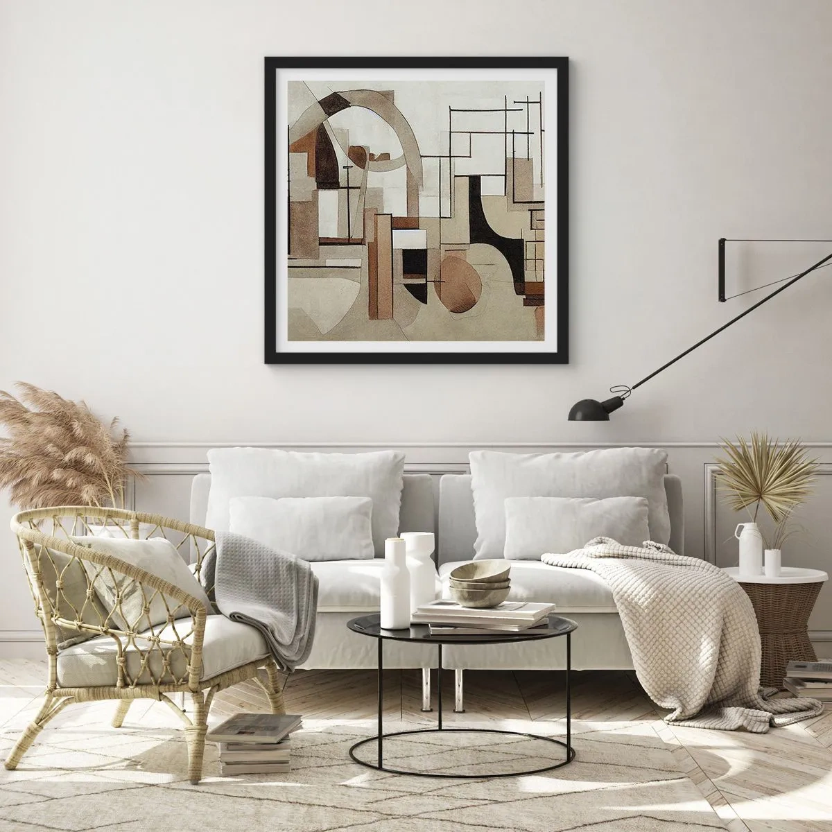 Poster in black frame - City Landscape 2.0 - 40x40 cm