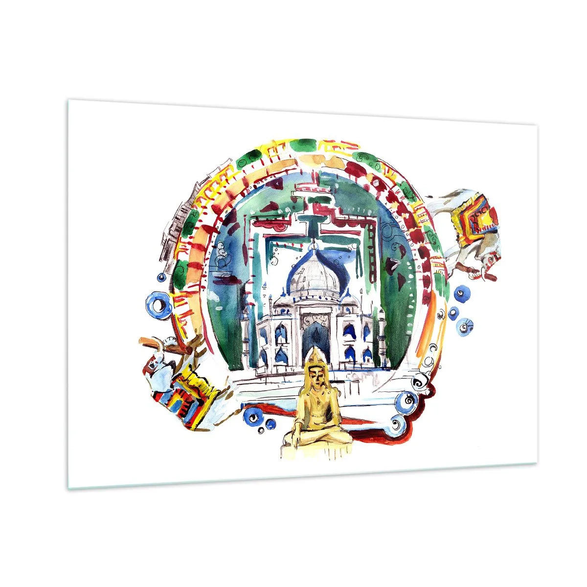 Glass picture - Indian Balance of the World - 100x70 cm