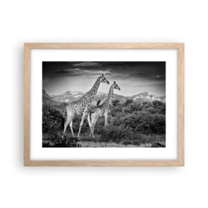 Poster in light oak frame - Higher Spheres in Africa - 40x30 cm