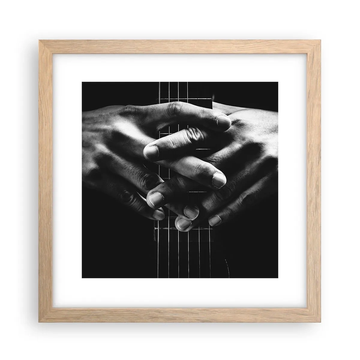 Poster in light oak frame - Artist's Prayer - 30x30 cm